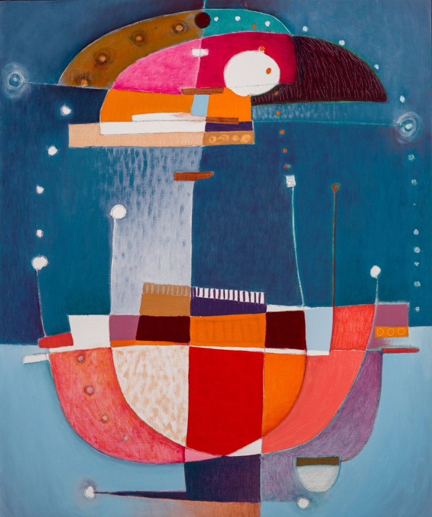 Verna Vogel - Small Ships No. 3, 0il on panel - 20" x 24", $1,900 unframed Verna Vogel