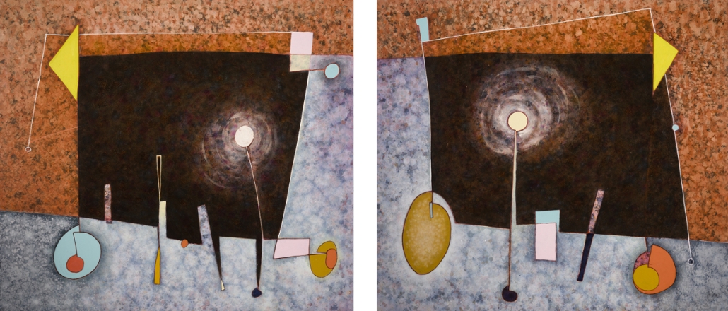 Verna Vogel - Where To From Here? Acrylic on canvas - 30" x 34" x 2 (Diptych), $5,300 unframed Verna Vogel