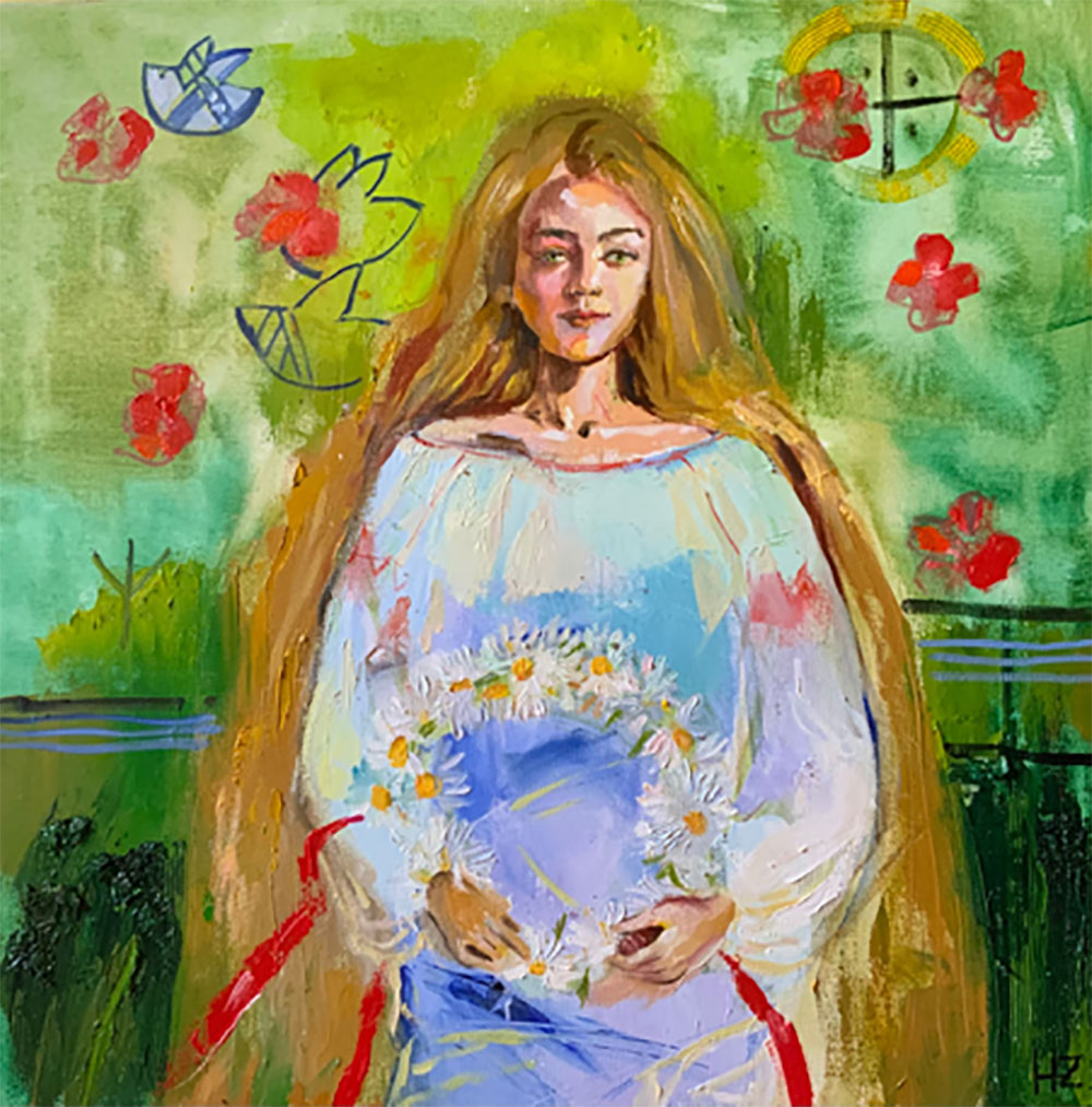 Hanna Zakharchenko - "Love", 24x24, Canvas | oil, 2023