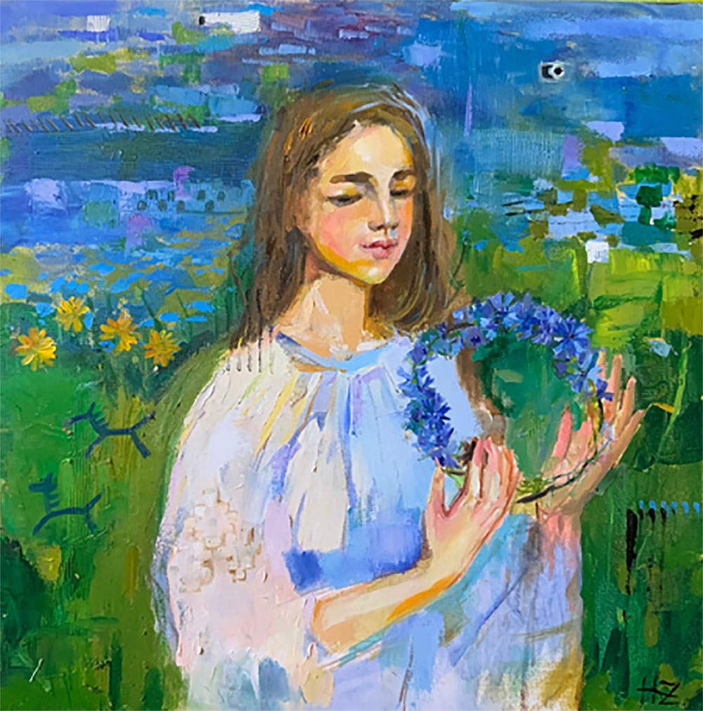 Hanna Zakharchenko - "Faith", 24x24, Canvas | oil, 2024