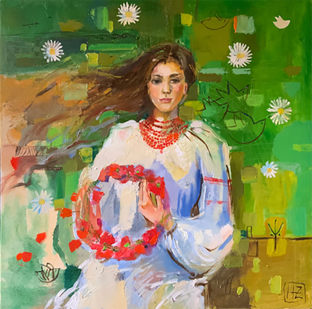 Hanna Zakharchenko - "Hope", 24x24, Canvas | oil,