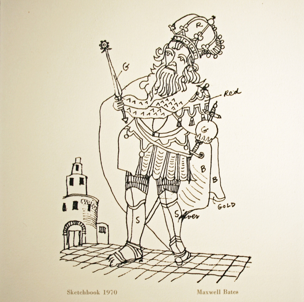 Maxwell Bates - Sketchbook 1970, offset litho - 9 x 7, $150