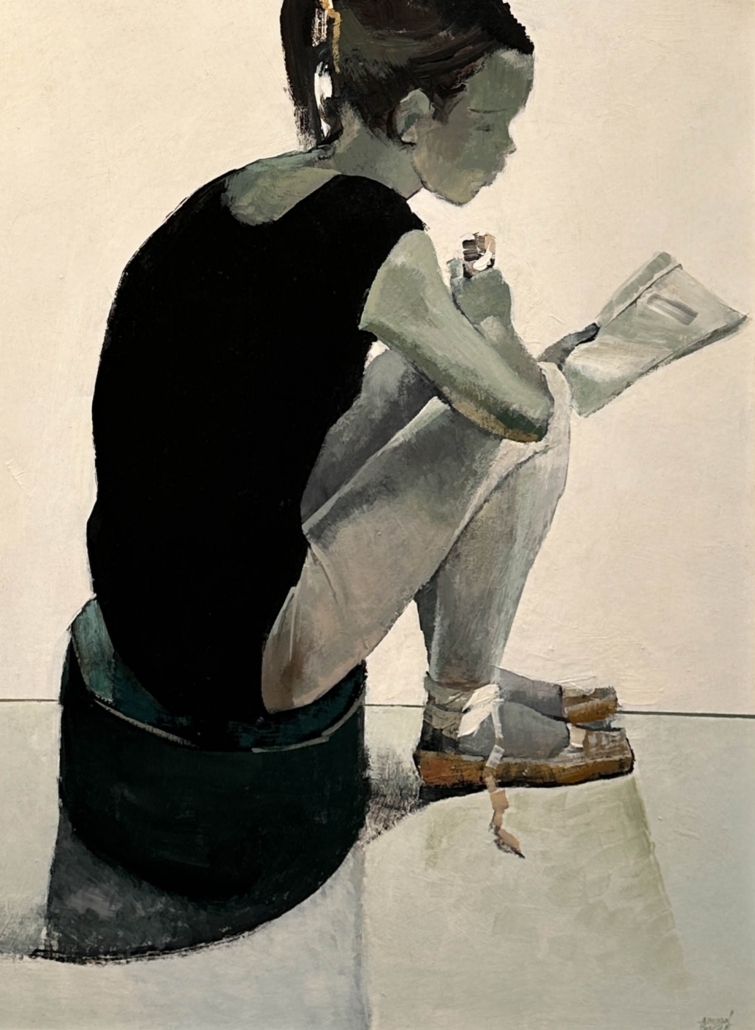 Adrian Dingle - Elevenses, oil on masonite - 30 x 22 SOLD