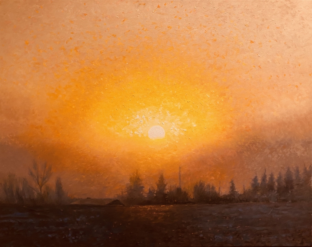 Greg Pyra - First Light of Day, oil on canvas - 30" x 38", $ 2,500 - unframed Greg Pyra