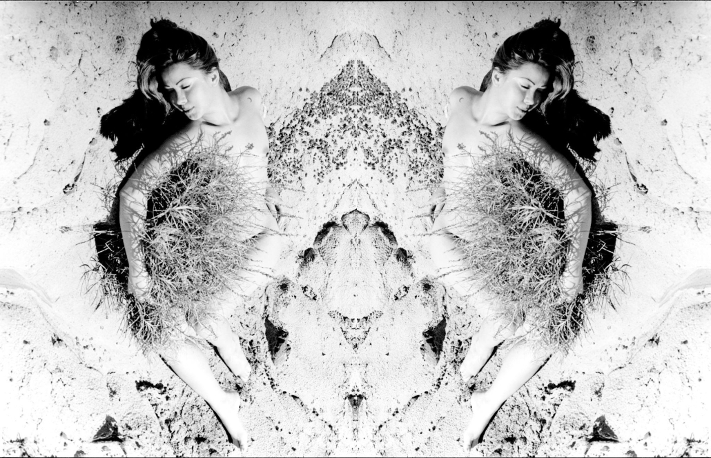 Sanja Lukač - Starland, Solarized Darkroom Print from B&W 35mm Film Negative - 9.25" x 14.25", diptych $475 - framed Sanja Lukač